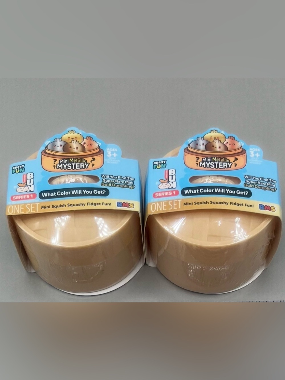 RMS Crazy Fun Mini METALLIC Mystery Viral Dumpling Bun ~ Set Of 2  NEW & SEALED